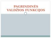 Pagrindinės valdžios funkcijos