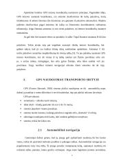 GPS technologija ir naudojimas transporto srityje 6 puslapis