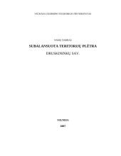 Subalansuota teritorijų plėtra: Druskininkų savivaldybė