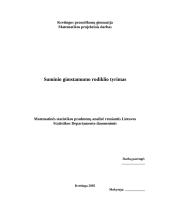 Suminio gimstamumo rodiklio tyrimas