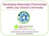 Developing Meaningful Partnerships within your School Community