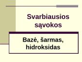 Bazių savybės