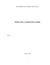 Tikslinė rinka ir segmentacijos strategija: treniruokliai "SportTech" 6 puslapis