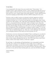 Letter: To the Editor