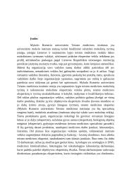 Vadybos pagrindinių funkcijų analizė: Mykolo Romerio universiteto Teismo medicinos institutas 2 puslapis