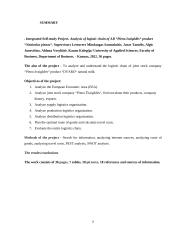  AB „Pieno žvaigždės“ produkto „Dvaro“  logistinė grandinės analizė 2 puslapis