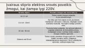 Elektros srovės poveikis žmogaus organizmui - skaidrės 3 puslapis
