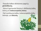 Kodėl lietuvių kalba svarbi indoeuropiečių kalbų šeimoje 2 puslapis