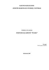 Verslo planas: skalbykla IĮ "Švara"