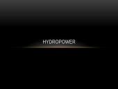 Hydropower