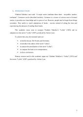 Vladimir Nobokov‘s “Lolita” (1955) and its adaptation in a movie “Lolita” (1997) produced by Adrian Lyne 2 puslapis