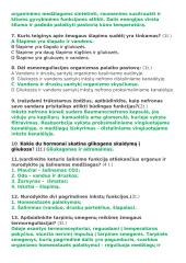 Homeostazė ir šalinimas. Kontrolinis darbas 2 puslapis