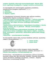 Homeostazė ir šalinimas. Kontrolinis darbas 3 puslapis