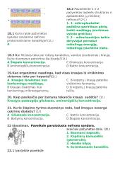 Homeostazė ir šalinimas. Kontrolinis darbas 4 puslapis