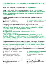 Homeostazė ir šalinimas. Kontrolinis darbas 6 puslapis