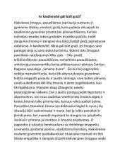 Ar kasdienybė gali būti graži? (pastraipa)