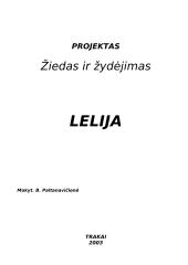 Žiedas ir žydėjimas: lelija 1 puslapis