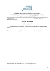 Dokumentų valdymas: UAB "Baltesta" 5 puslapis
