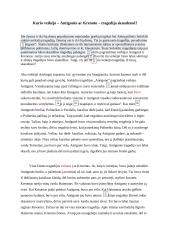 Kurio veikėjo – Antigonės ar Kreonto – tragedija skaudesnė?