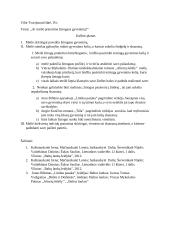 Ar meilė įprasmina žmogaus gyvenimą (planas)