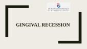 Gingival recession  1 puslapis