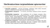 Sinchronizavimas tarptautiniame aptarnavime. Rizikos ir neužtikrintumai tarptautiniuose vežimuose 2 puslapis
