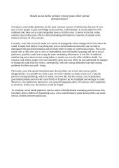 Should social media websites remove posts which spread misinformation?