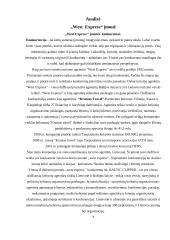 West Express (UAB Vestekspres). Verslo turizmo įmonės analizė 8 puslapis