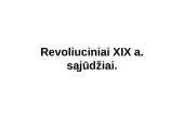 Revoliuciniai XIX a. sąjūdžiai