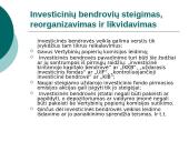 Investicinių bendrovių veiklos ypatumai 8 puslapis
