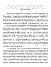 Asmenybės laikysenos ribinėse situacijose atskleidimas lietuvių literatūroje