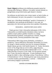 Dantė. Biografijos ir Dieviškosios komedijos konspektas