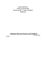 C. Dixon Davidson "Relations Between Parents and Children"