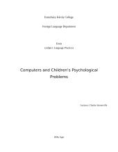 Computers and children’s psychological problems 1 puslapis
