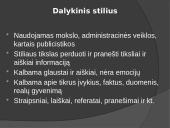Funkciniai stiliai. Skaidrės 2 puslapis