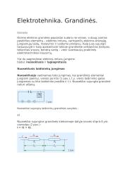 Elektrotechnika. Grandinės