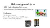 Bazinės prigimties medžiagos. Hidroksidai. Šarmai 13 puslapis