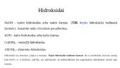 Bazinės prigimties medžiagos. Hidroksidai. Šarmai 6 puslapis