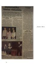 Matematikos olimpiados mokytojo Kazio Šiksnaus taurei laimėti statistiniai duomenys 14 puslapis