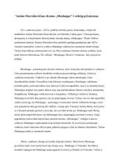 Justino Marcinkevičiaus dramos „Mindaugas“ 3 veikėjų pristatymas