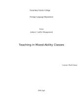 Teaching in mixed-ability classes