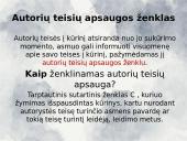 Autorių teisės. Informatikos skaidrės 2 puslapis