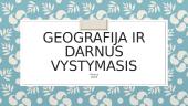 Geografija ir darnus vystymasis