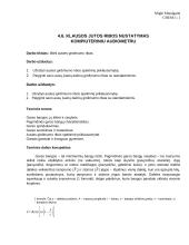 Klausos jutos ribos nustatymas kompiuteriniu audiometru