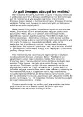 Ar gali žmogus užaugti be meilės?