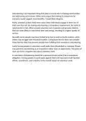Essay about volunteering