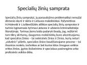 Specialių žinių samprata