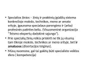 Specialių žinių samprata 16 puslapis