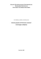 Cemento gamybos technologijos stebėjimas: AB "Akmenės cementas" 1 puslapis