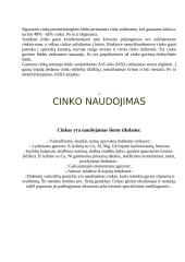 Cinko savybės ir junginiai 6 puslapis